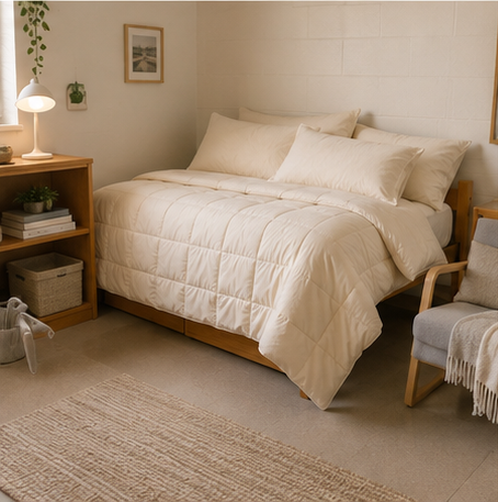 Cozy studio apartment with Nestly bedding